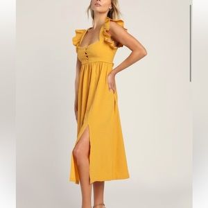 Lush Mustard Dress, M
